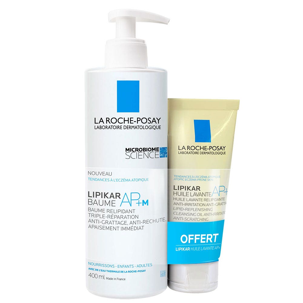 La Roche-Posay Lipikar Bálsamo Nutritivo Calmante + Aceite Gratis Peaux A Tendance Eczema Atopique 400ml + 100ml
