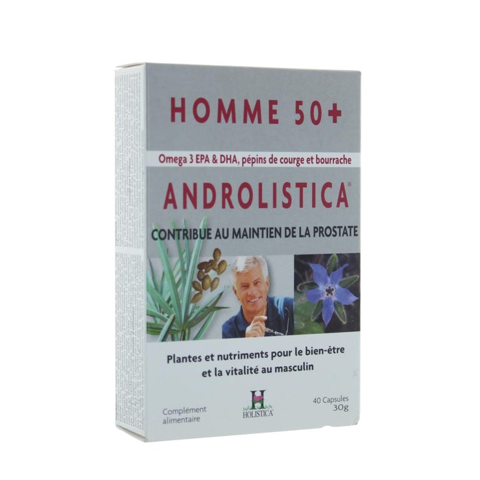 Androlistica Hombres 50+ Mantenimiento De La Prostata 40 Capsulas x 40 Capsules Holistica