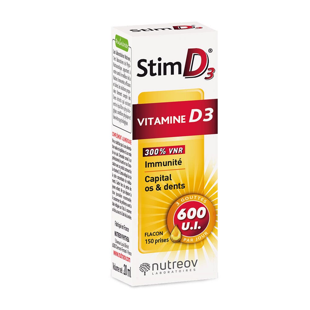 Nutreov Stim D3 Vitamina D3 Inmunidad Huesos Dientes 20ml