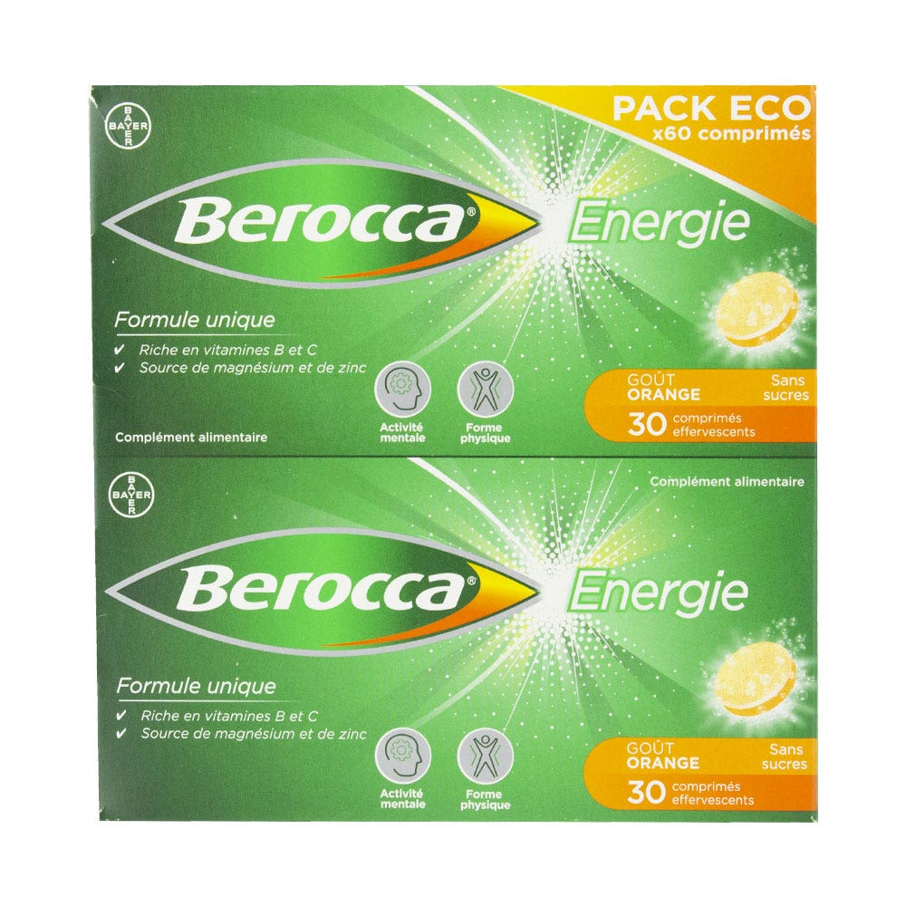 Bayer Berocca Energy Naranja vino espumoso 60 comprimidos effervescents