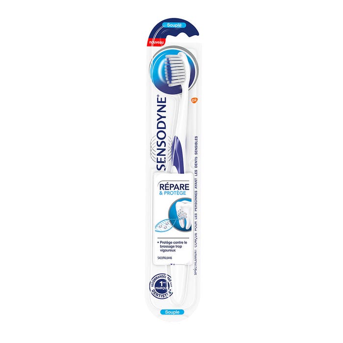 El cepillo de dientes suave repara y protege Sensodyne