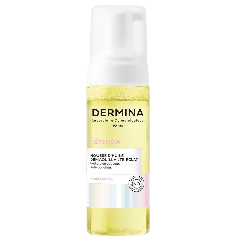 Dermina Defensia Espuma Aceite Desmaquillante Iluminador 150ml