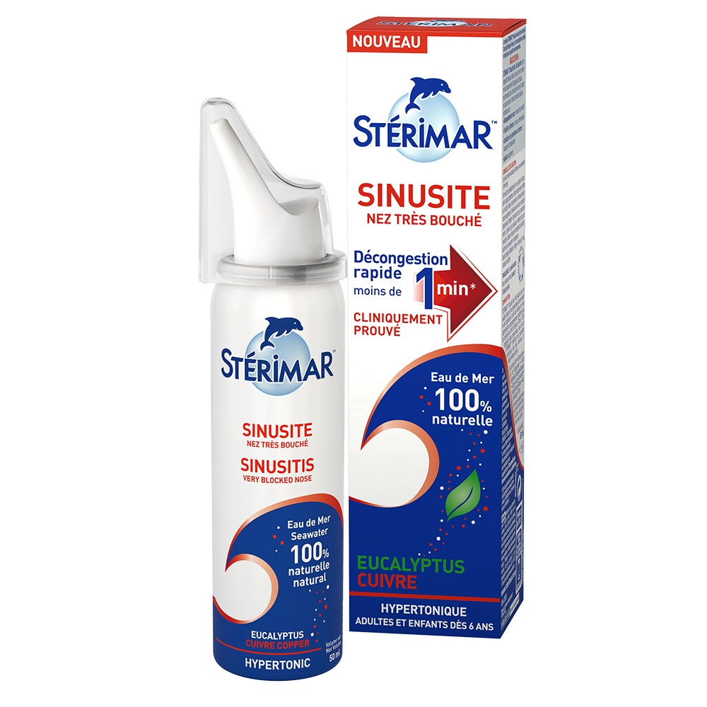 Sterimar Sinusitis Spray Nariz muy congestionada Eucalipto/cobre 50 ml