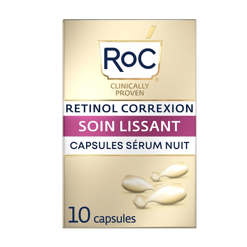 Roc Line Smooting Sérum noche alisador Retinol Correxion 10 cápsulas