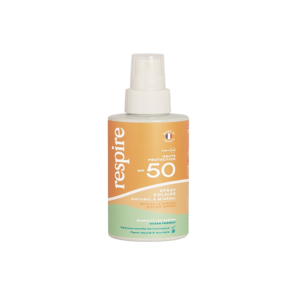 Respire Spray solar natural y mineral SPF50 120ml