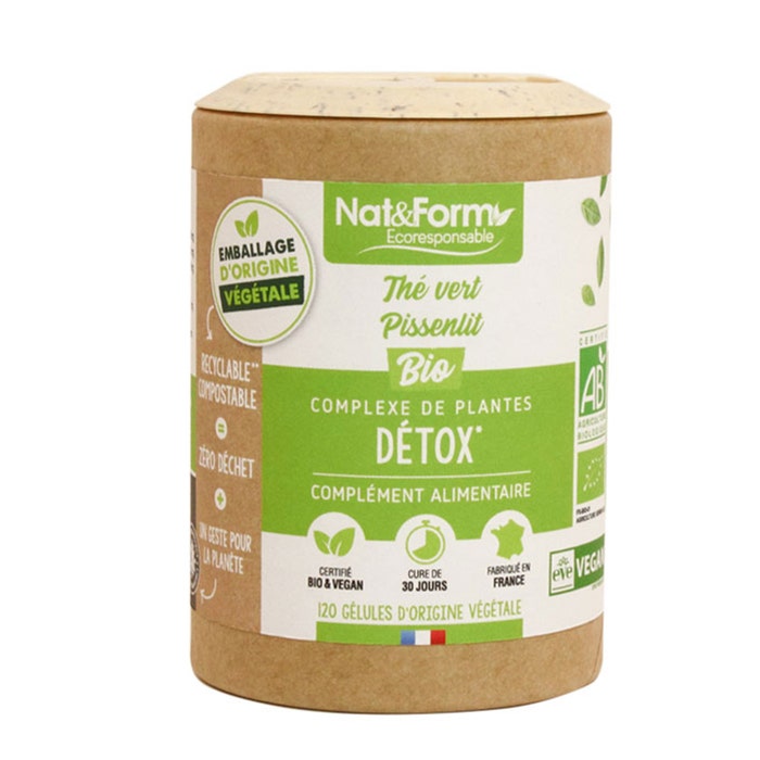 Nat&Form Detox - La Vertiente/Diente de León Ecológico 120 cápsulas vegetales