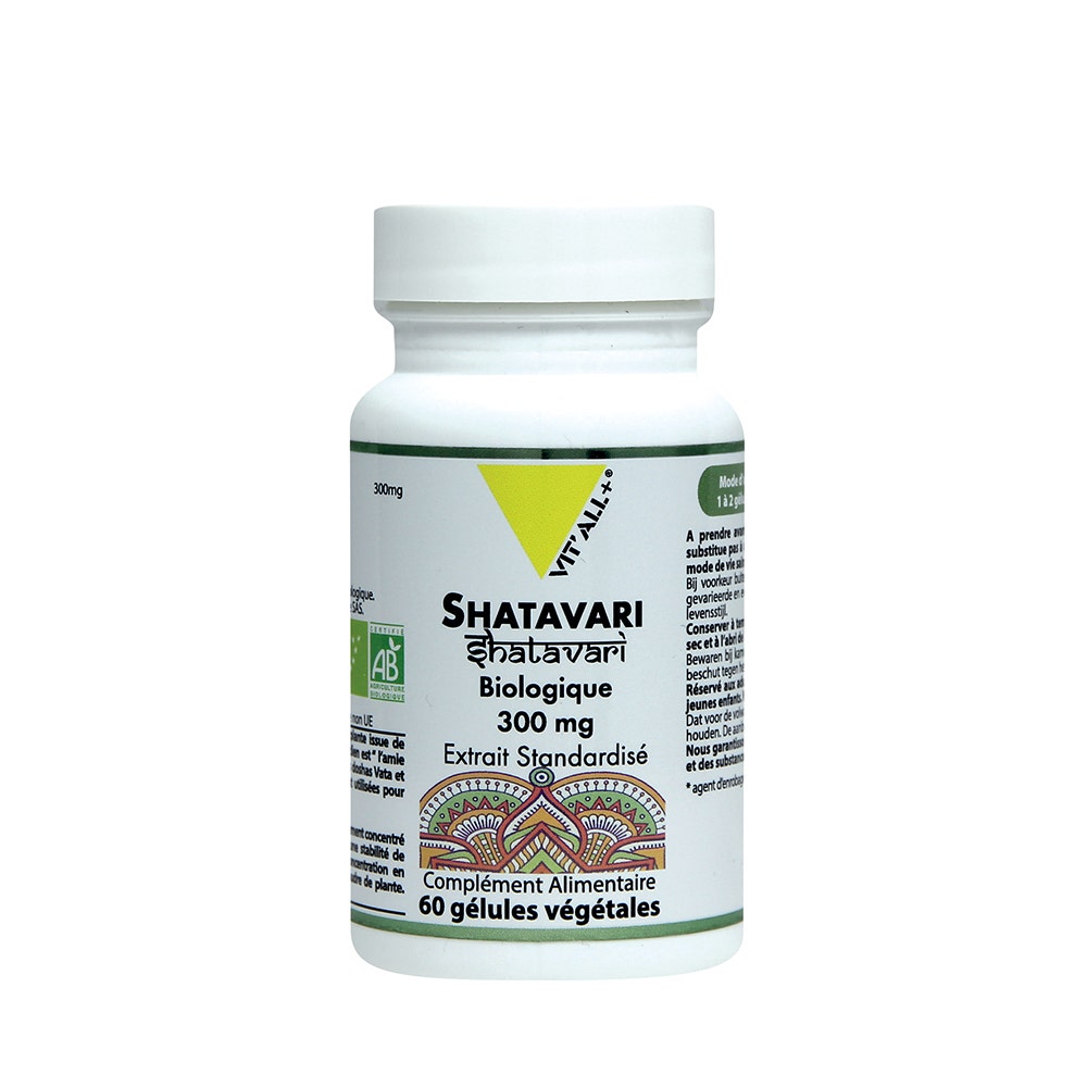 Vit'All+ Shatavari 300 mg Extracto estandarizado ecológico 60 cápsulas