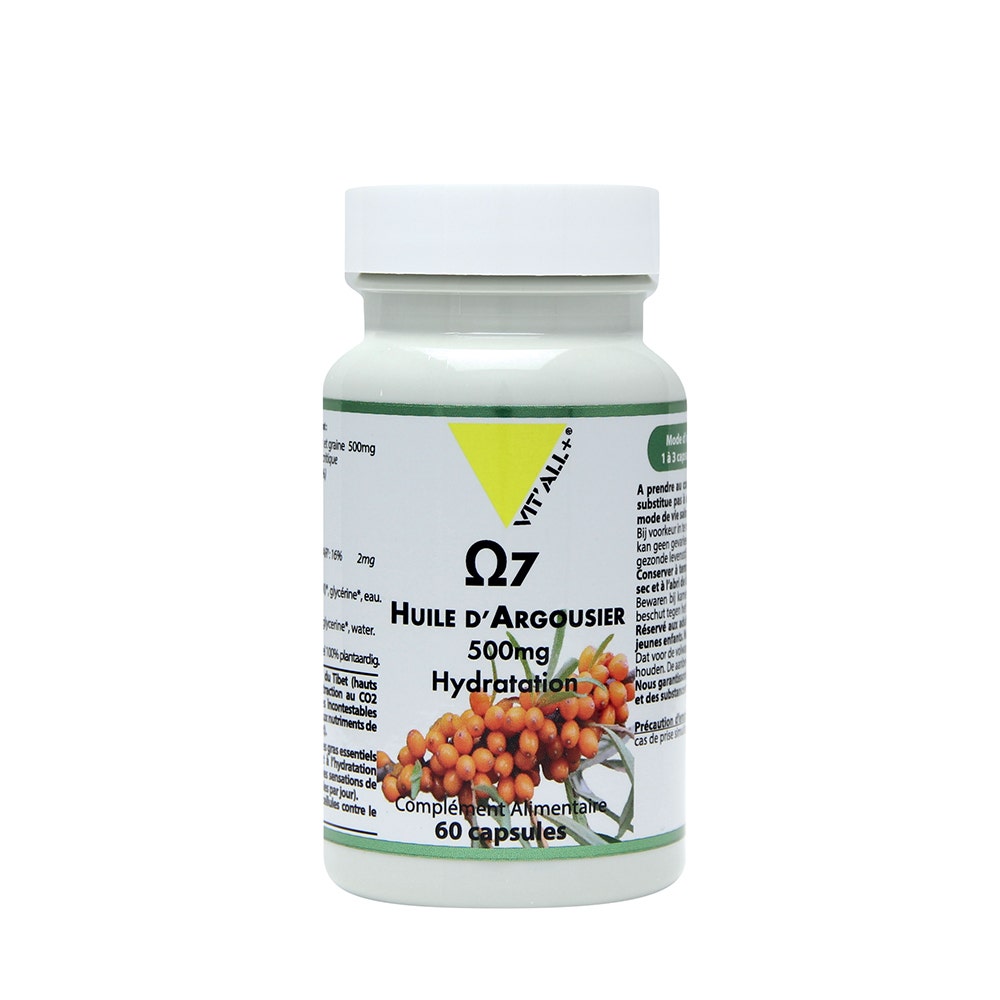 Vit'All+ Omega 7 500 mg aceite de argousier 60 cápsulas