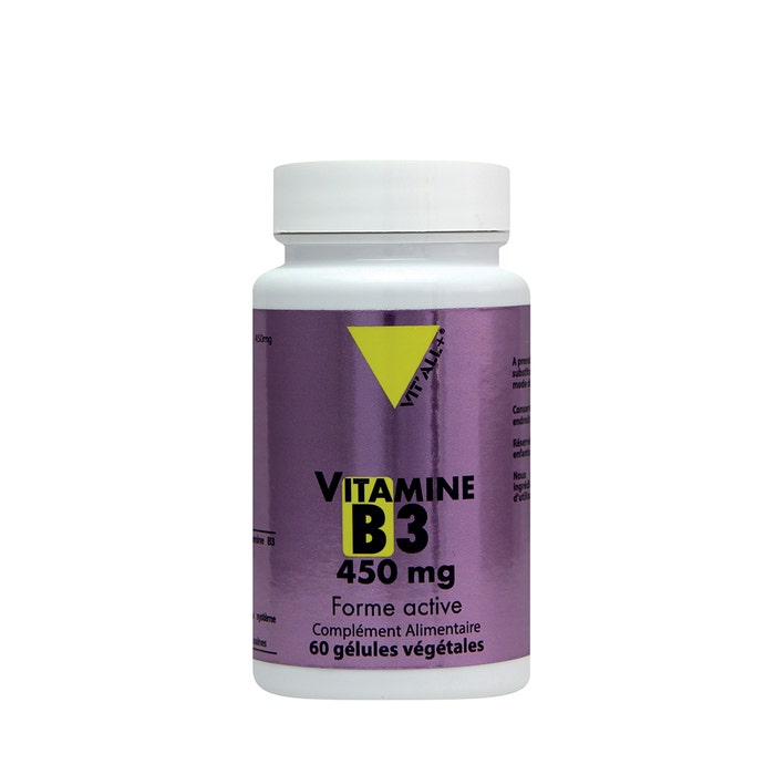 Vit'All+ Vitamina B3 450mg 60 Cápsulas Vegetales