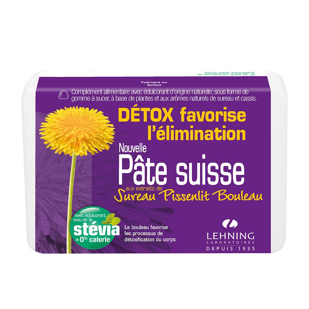 Lehning Pasta suiza detox con extractos de saúco diente de león y abedul x40 gummies