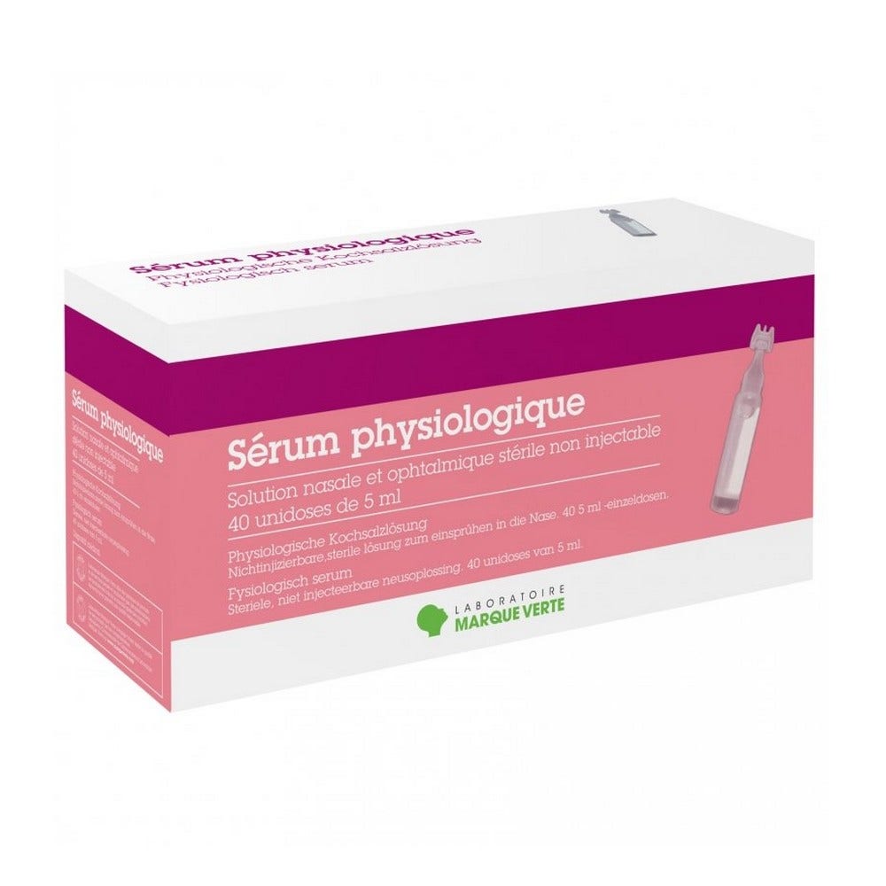 Marque Verte Solución salina 40 monodosis de 5 ml