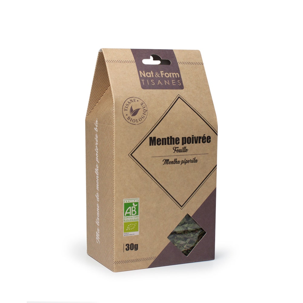 Nat&Form Té de hierbas con hojas de menta ecológico 30g