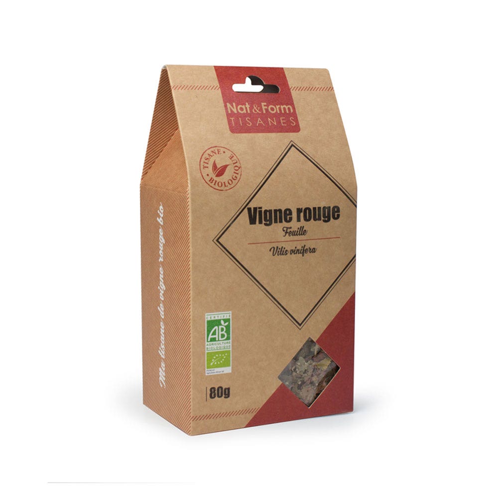 Nat&Form Té de Hierbas Hoja de Vid Roja Ecológico 80g
