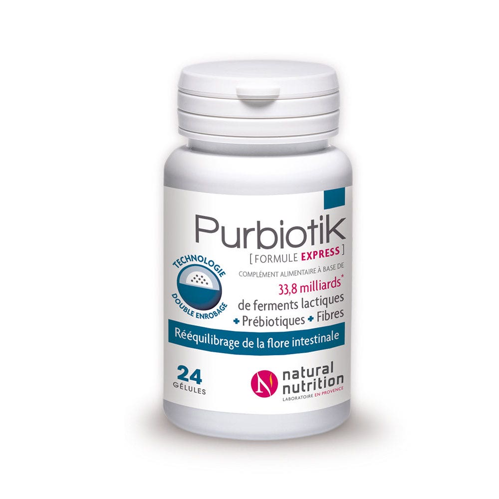 Natural Nutrition Purbiotik 30 Capsulas 24 Gelules