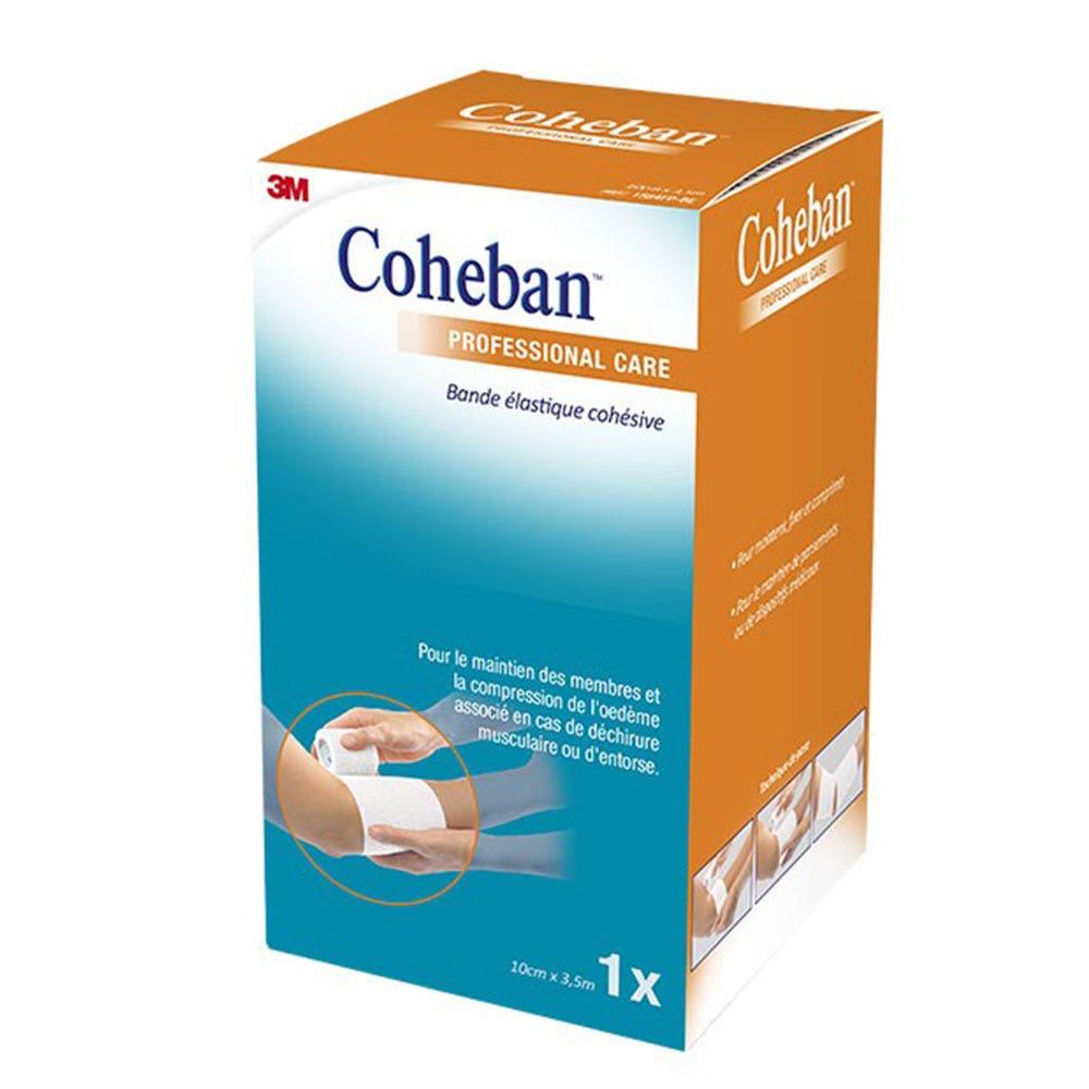 3M Coheban Bandas elásticas cohesivas blanco 10cmx3,5m