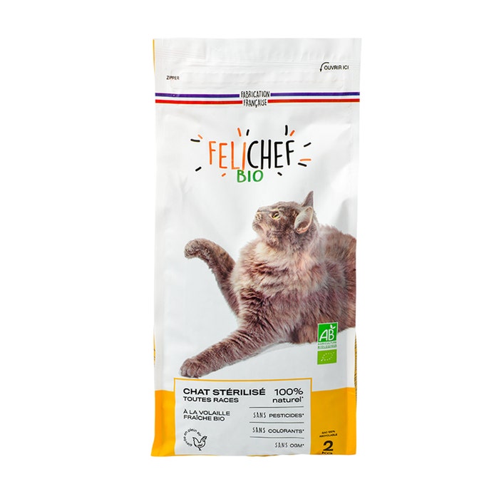 Croquetas ecológicas 2kg Felichef para gatos adultos Sauvale Production