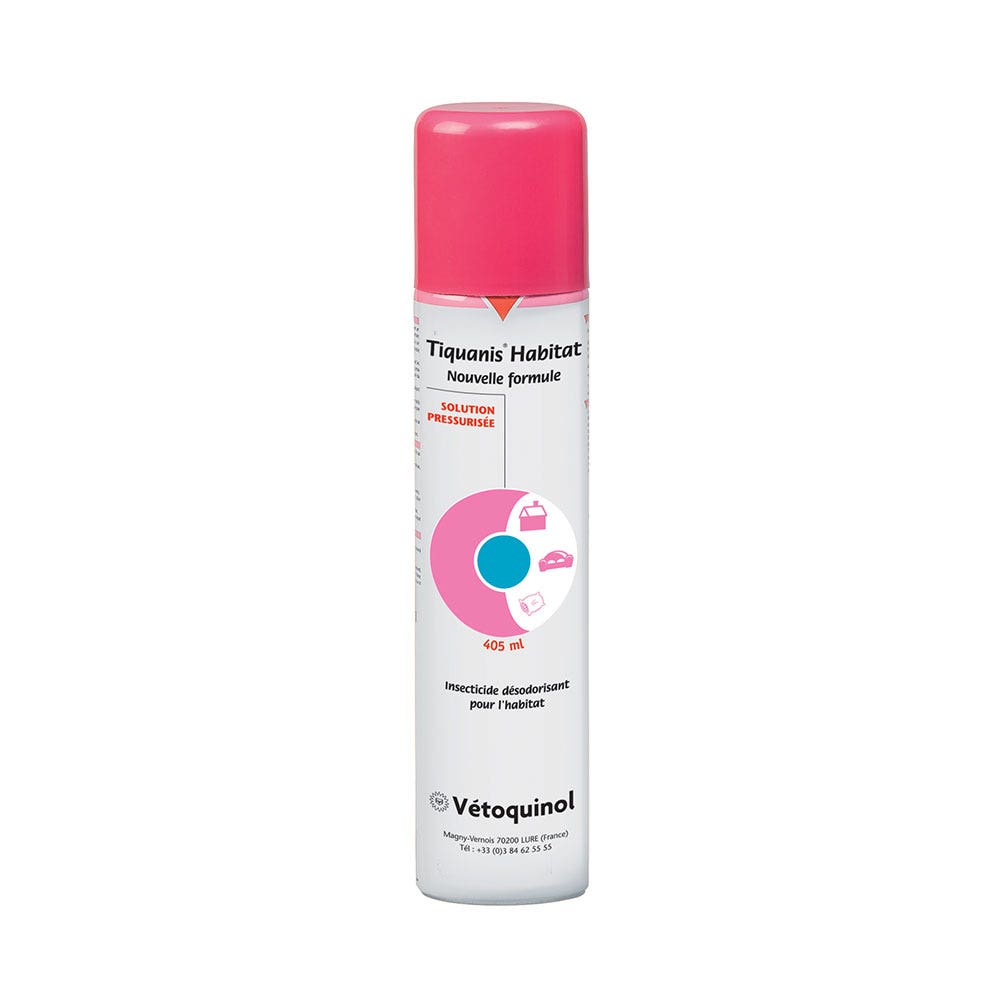 Vetoquinol Tiquanis Spray insecticida para el Habitat 405 ml - Easypara
