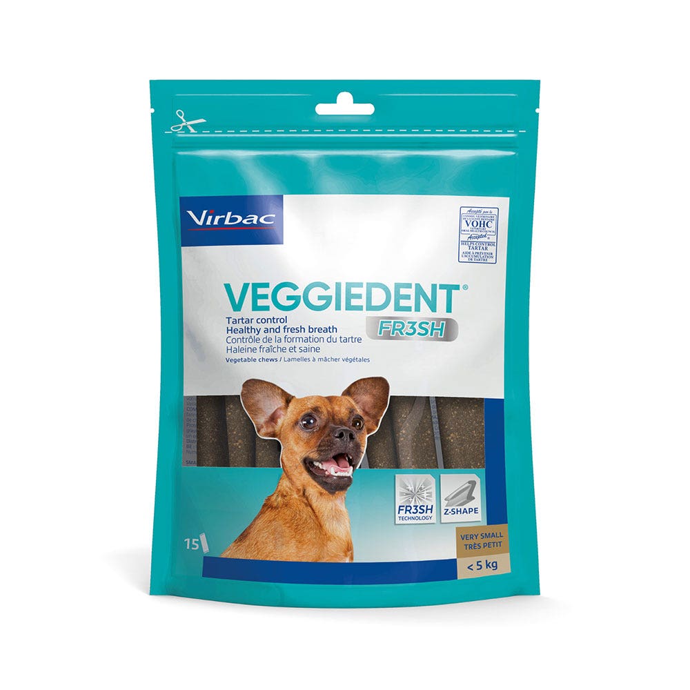 Virbac Veggiedent Masticables para perros Fresh 15 tiras