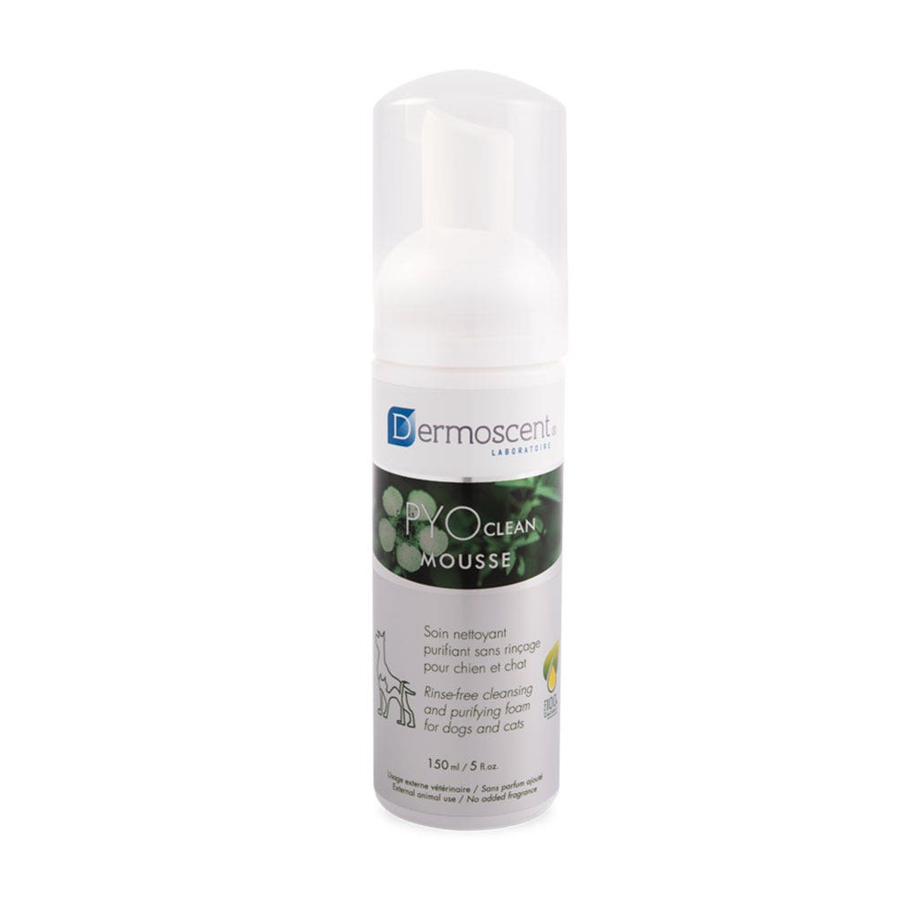 Dermoscent Pyoclean Cuidado limpiador purificante sin aclarado Espuma para perros y gatos 150 ml