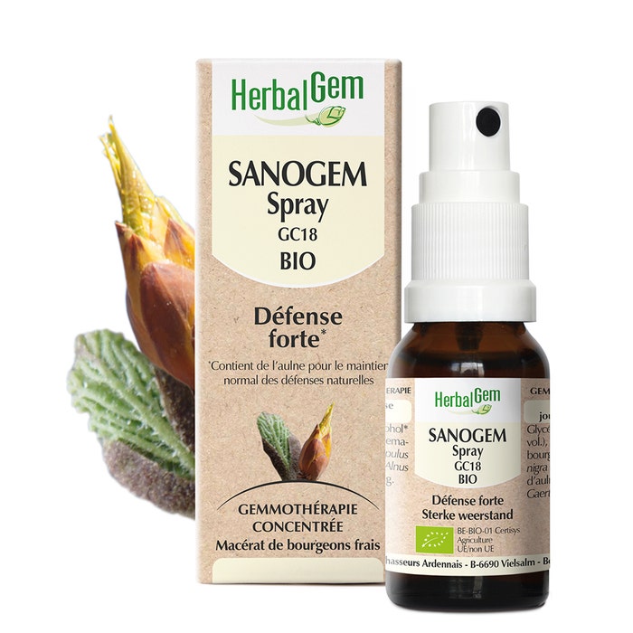 Sanogem Bio Spray Défense forte 15 ml Complexes De Gemmotherapie Herbalgem