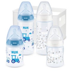 Nuk First Choice+ Kit de 4 botelleros azules