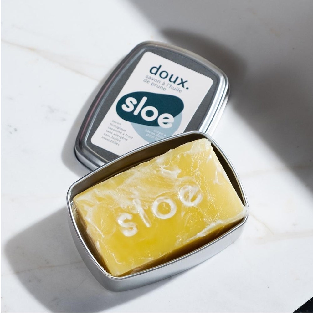 Sloe Jabón suave en frío con Aceite de Ciruela Todo tipo de pieles 100g
