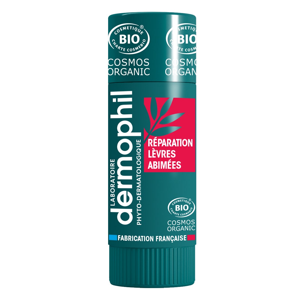 Dermophil Indien Intensos Barra reparadora de labios ecológica Labios dañados 4g