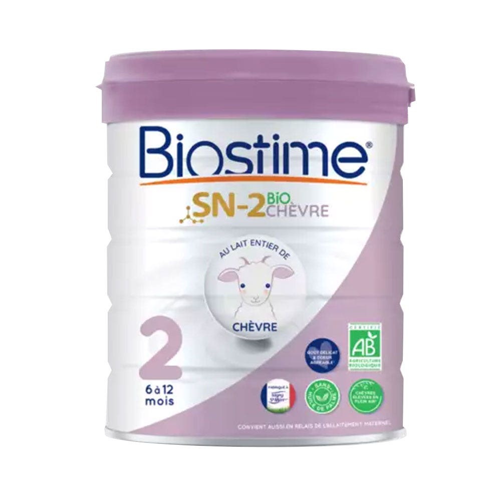 Biostime SN-2 Leche infantil ecológica de cabra de 2ª edad de 6 a 12 meses 800g