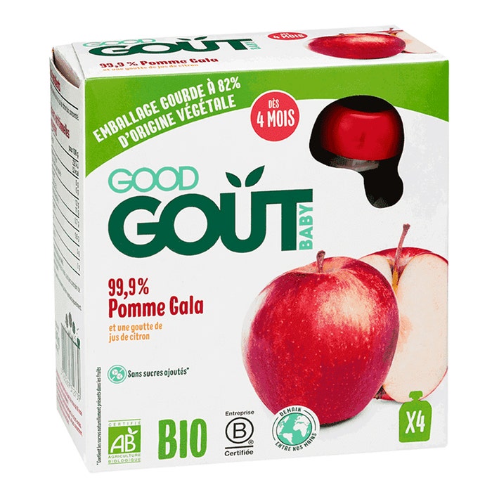 Good Gout Bebida de frutas bio a partir de 4 meses 4x85g