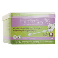 Silver Care Bastoncillos de algodón Baby Safety En algodón ecológico x60