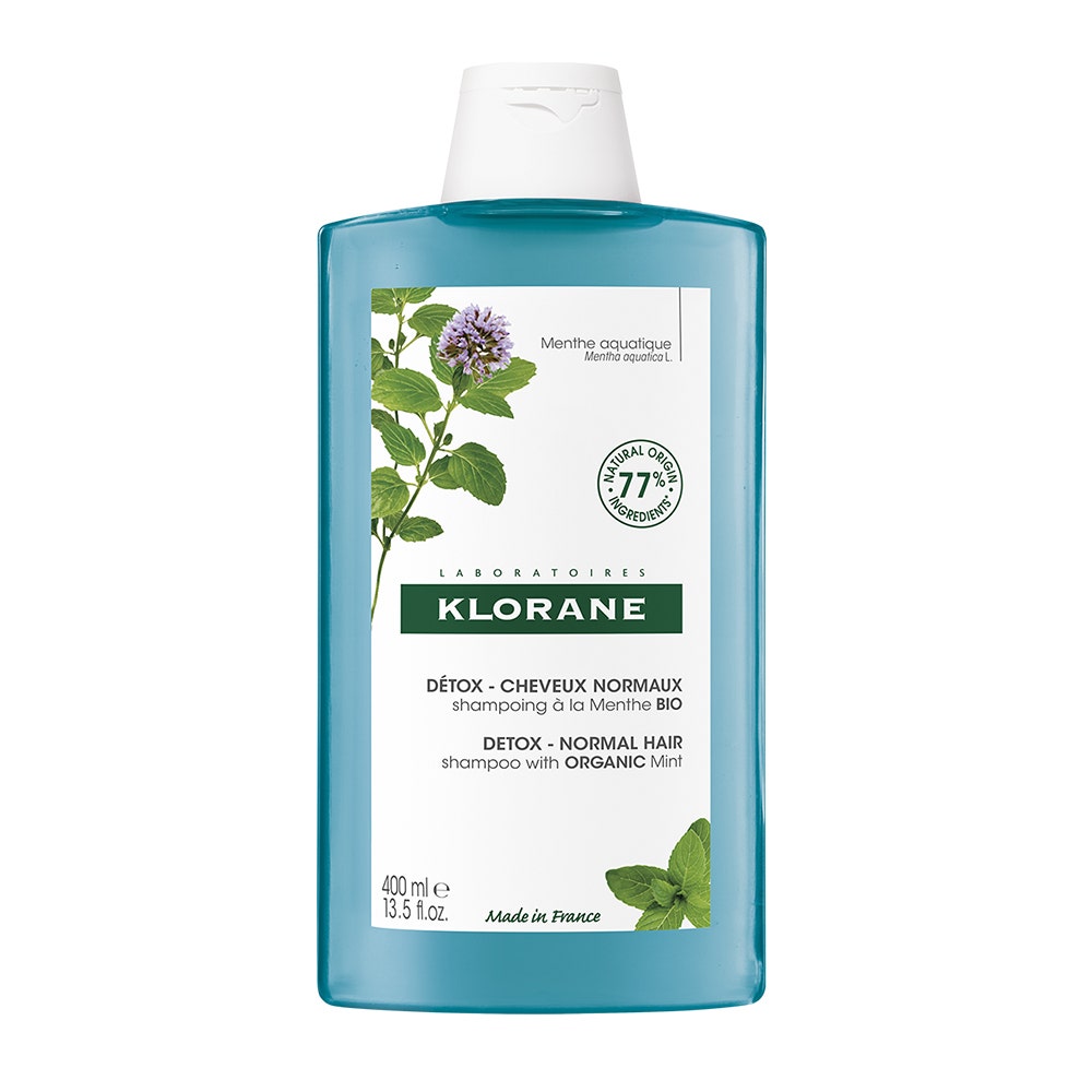 Klorane Menta Acuática Champú detox Bio 400 ml