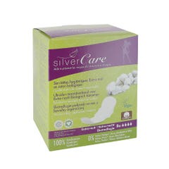 Silver Care Toallas higiénicas nocturnas extra de algodón orgánico x8