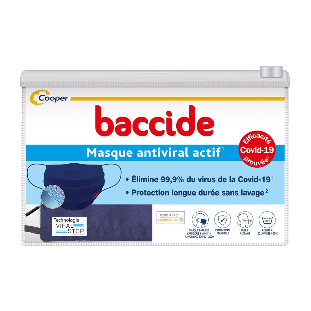 Baccide Mascarilla Antiviral Activa Barrera UNS1 - AFNOR SPEC S76-001 x1