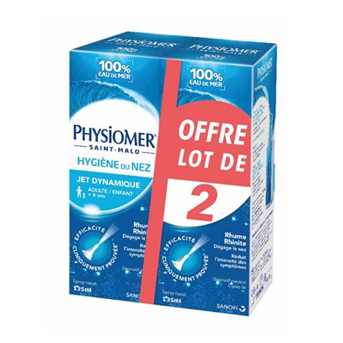 Higiene De La Nariz Spray Dinamico Adultos Y Niños 2x135ml Physiomer