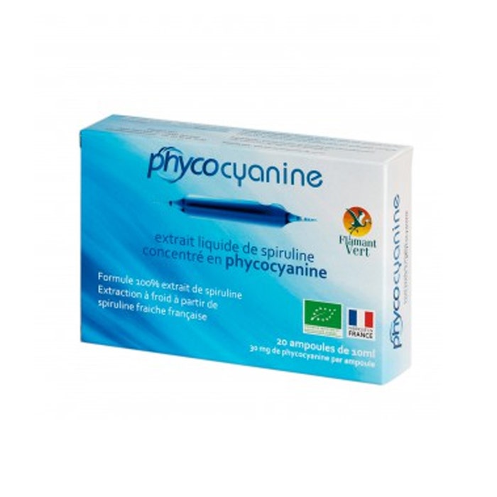 Extracto líquido de espirulina ficocianina 20 ampollas Flamant Vert