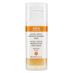 REN Clean Skincare Radiance Mascarilla glicoláctica para una piel nueva y radiante 50 ml