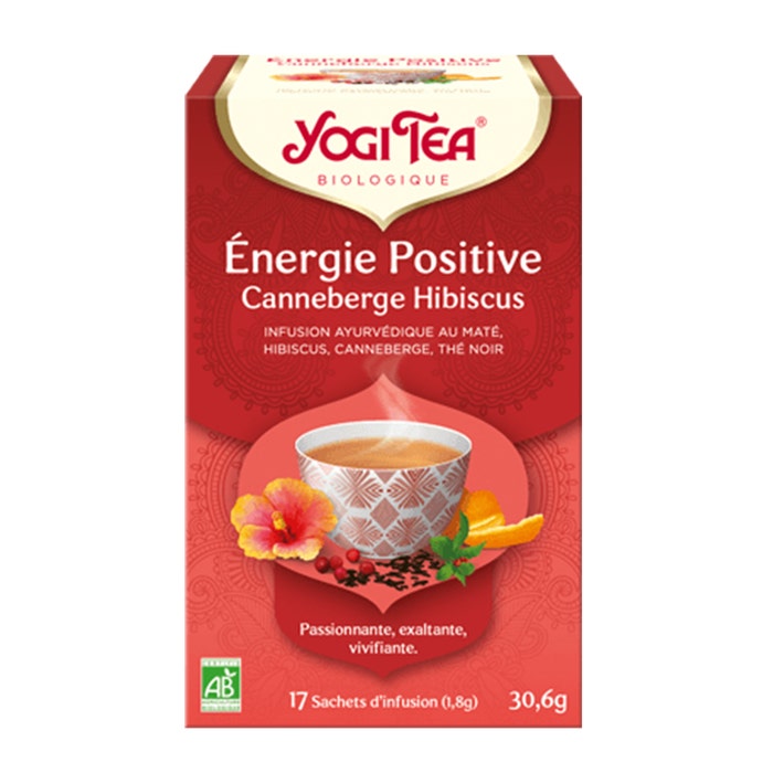 Energía positiva Canneberge Hibisco 17 sobres Yogi Tea