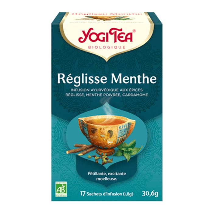 Infusión ecológica Ayurveda Regaliz Menta 17 sobres Yogi Tea