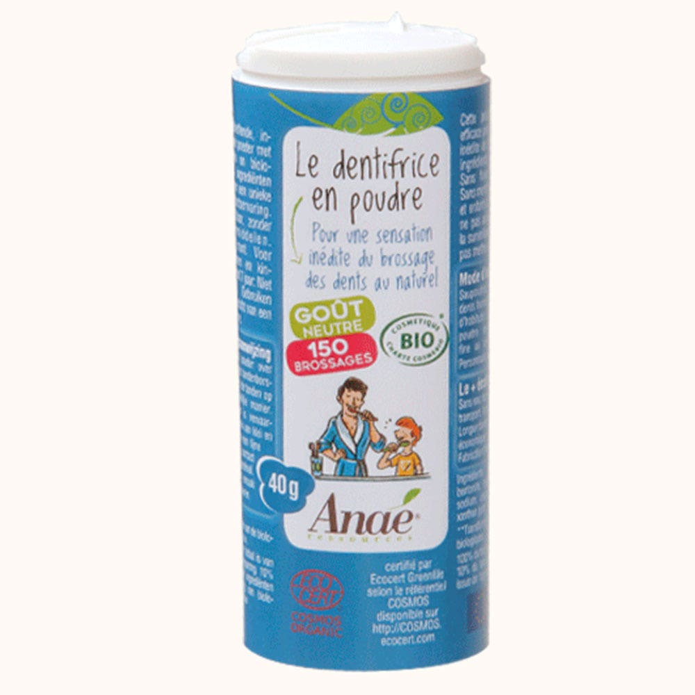 Anae Pasta de dientes ecológica en polvo sabor neutro 40g