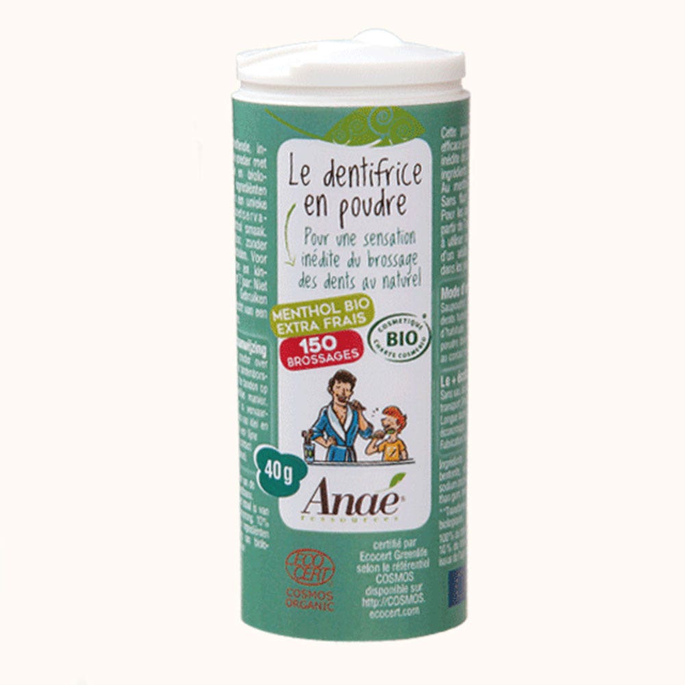 Anae Dentífrico en polvo ecológico sabor mentol 40g