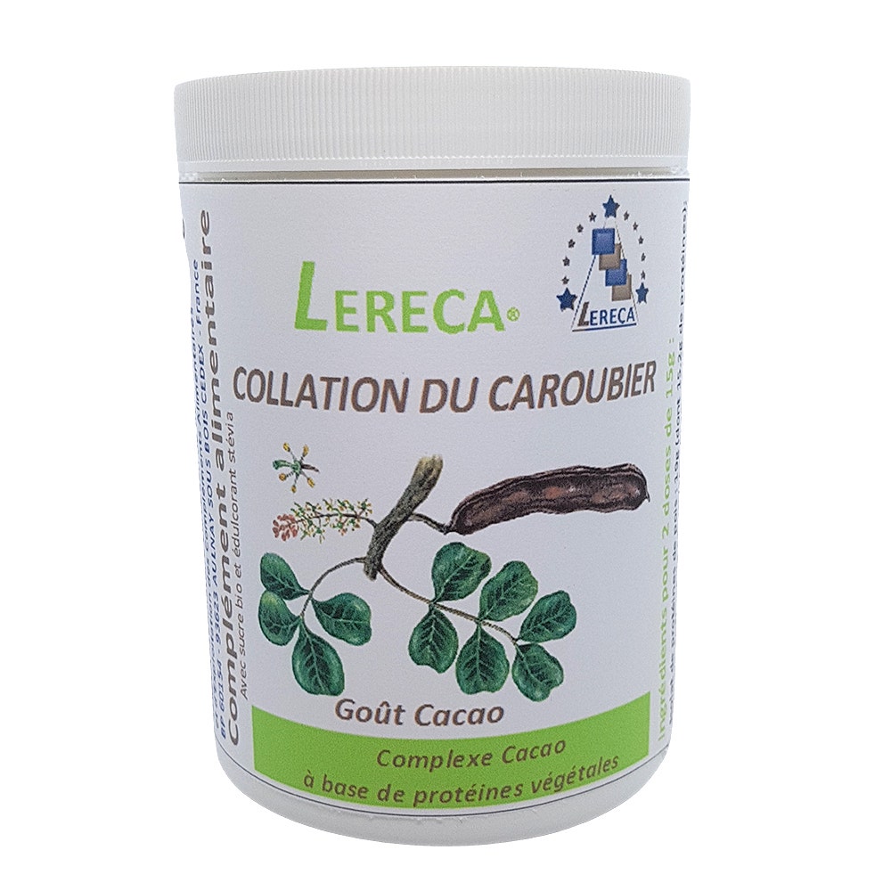 Lereca Collation du Caroubier Protéines Végétales Goût Cacao 375g