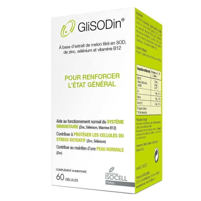 Situación general 60 cápsulas Glisodin Isocell
