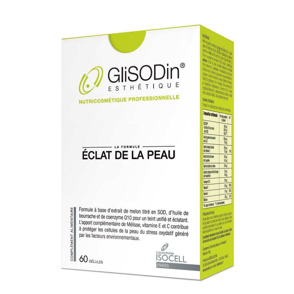 Isocell Glisodin Complemento alimenticio Iluminador 60 Cápsulas
