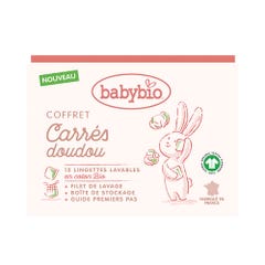 Babybio Carres Doudou Organic Set 12 Toallitas + Red de Lavado