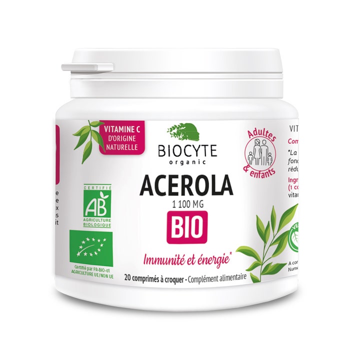 Biocyte Acerola ecológica 20 comprimidos