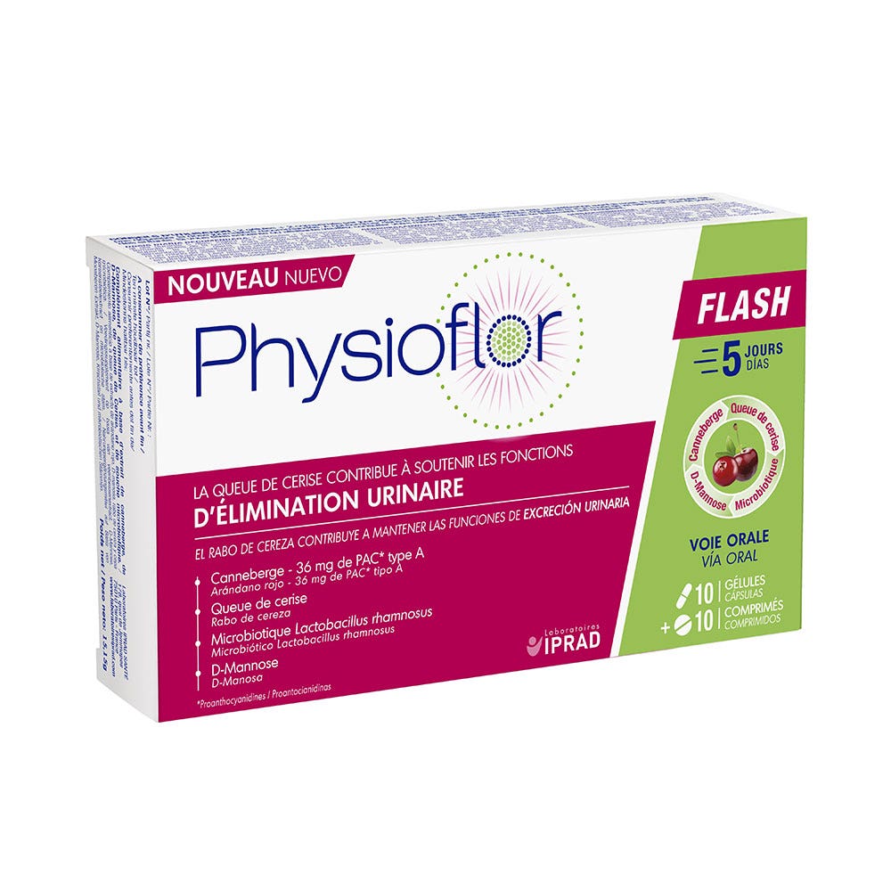 Saforelle Physioflor Flash 10 cápsulas + 10 comprimidos