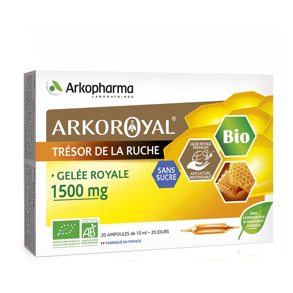 Arkopharma Arkoreal Tesoro De La Colmena Bio 20 Ampollas Arkoreal Sans sucre 1500mg
