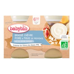 Babybio Desserts Lactés Tarros de leche de cabra francesa ecológica 6 meses o más 2x130g