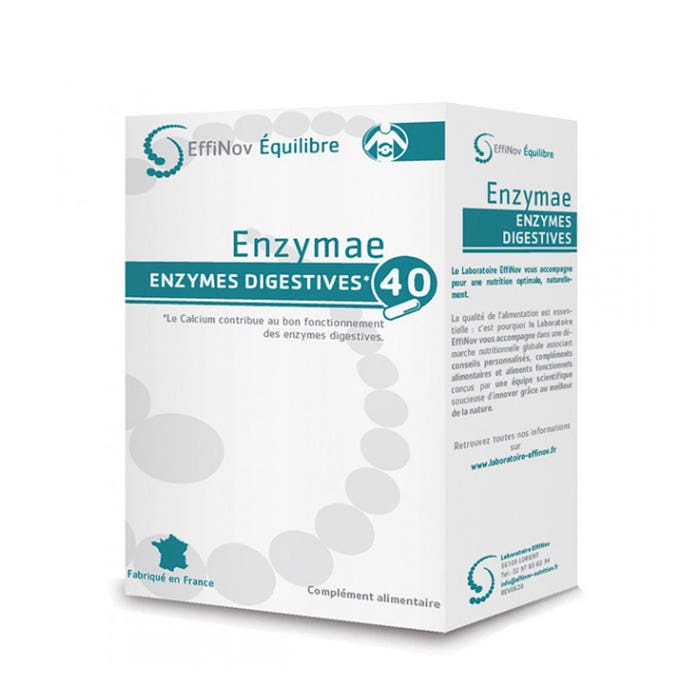 Enzymae 40 cápsulas Enzimas digestivas Effinov Nutrition