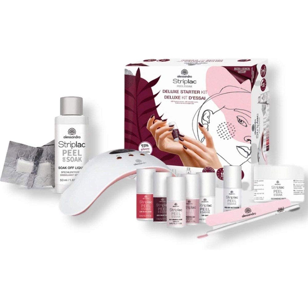 Alessandro Striplac Kit Premium de Peel o remojo semipermanente